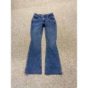 27 Abercrombie & Fitch Mid Rise Boot Cut Curve Love Raw Hem